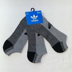 New Adidas Men's No Show Classic Trefoil Socks 3 pack